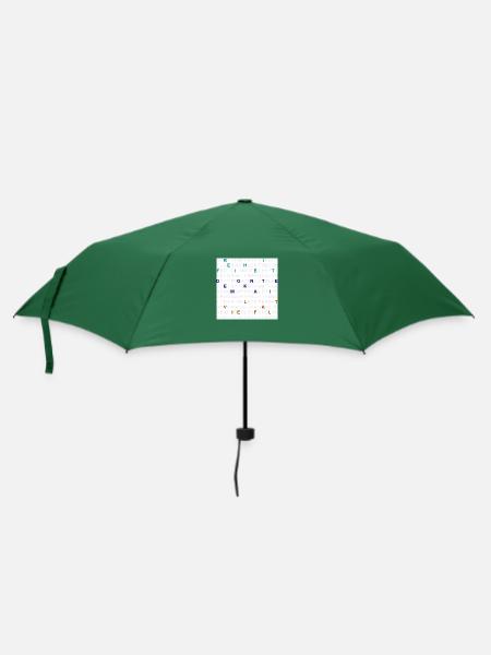 Freiheit, Demokratie und Vielfalt im Letter-Mix. - Regenschirm (klein) - Flaschengrün