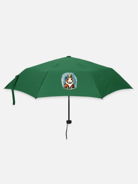 Meerschweinchen König - Regenschirm (klein) - Flaschengrün