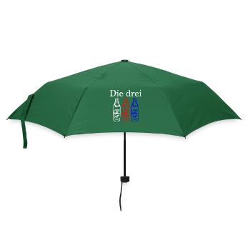 Die Drei Flaschen - hell - Regenschirm (klein) - Flaschengrün - Vorne