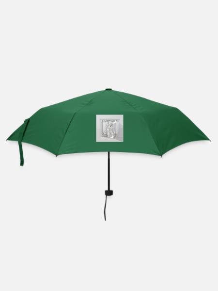 Minimalismus x Mythologie - Regenschirm (klein) - Flaschengrün