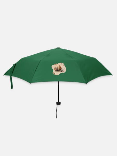 Schnecke - Regenschirm (klein) - Flaschengrün
