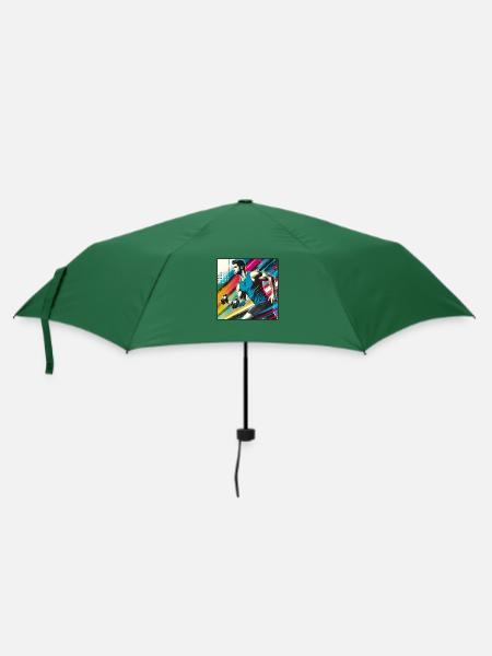 Sportlicher Mann - Regenschirm (klein) - Flaschengrün