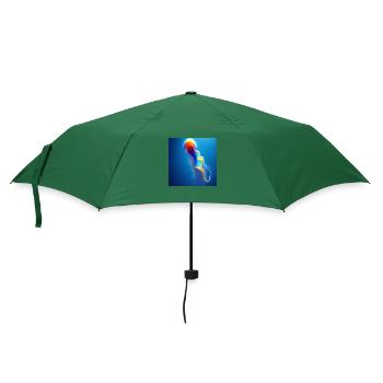 Qualle - Regenschirm (klein) - Flaschengrün - Vorne