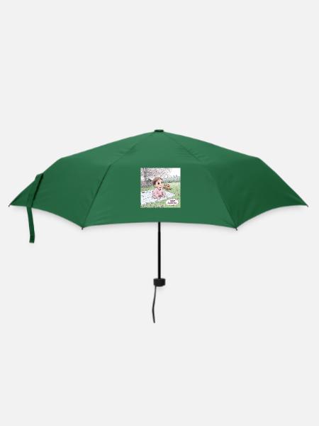 Frühling - Regenschirm (klein) - Flaschengrün