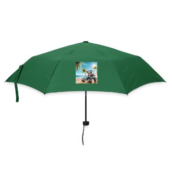 Faultier Wanderer Dünen Buggy - Regenschirm (klein) - Flaschengrün - Vorne