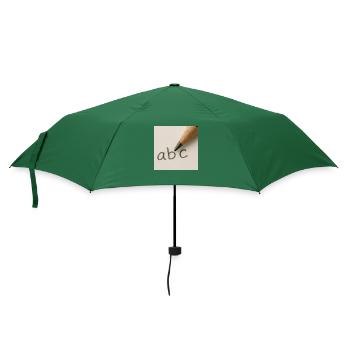 Schrift - Regenschirm (klein) - Flaschengrün - Vorne