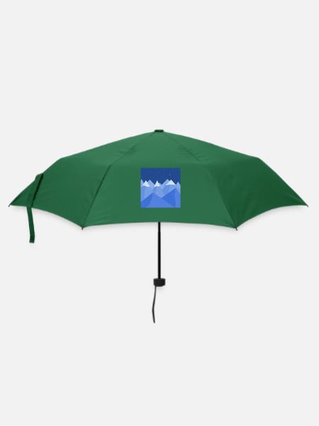 Blaue Landschaft - Regenschirm (klein) - Flaschengrün
