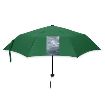 Stürmischer Himmel - Regenschirm (klein) - Flaschengrün - Vorne