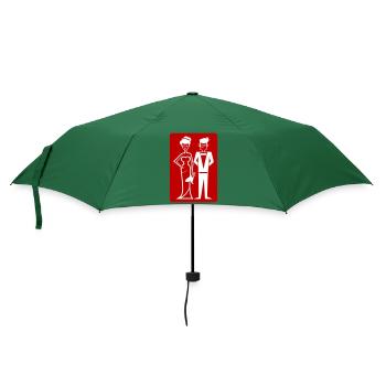 Hochzeit Ehepaar Symbol - Regenschirm (klein) - Flaschengrün - Vorne