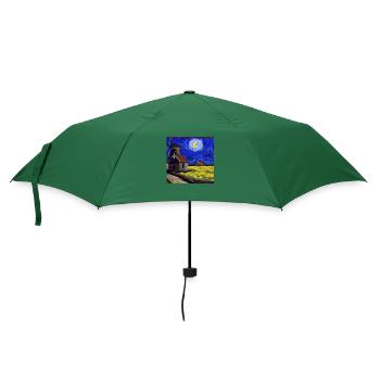 Digitale Kunst eines Van Gough-Gemäldes - Regenschirm (klein) - Flaschengrün - Vorne