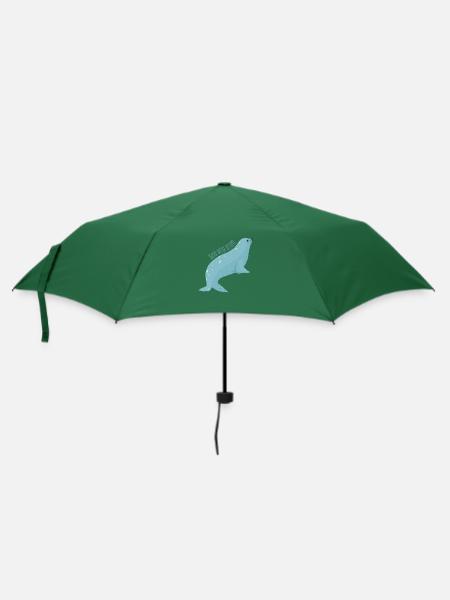 Meerestiere - Regenschirm (klein) - Flaschengrün