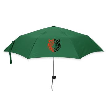 Tiger Kopf - Regenschirm (klein) - Flaschengrün - Vorne