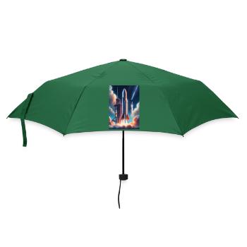 Ein realistisches Raketenstart-Design - Regenschirm (klein) - Flaschengrün - Vorne