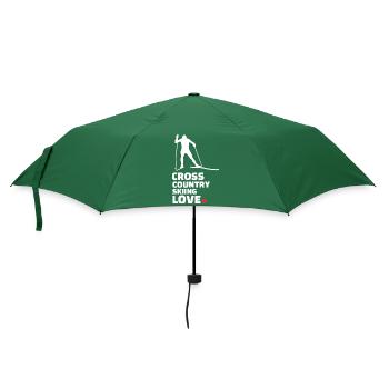 Ich Liebe Langlauf Stilvolles - Regenschirm (klein) - Flaschengrün - Vorne