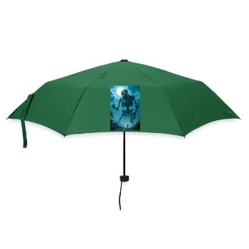 Gashadokuro Riesiges Skelett mit leuchtenden Augen, das umherwandert - Regenschirm (klein) - Flaschengrün - Vorne