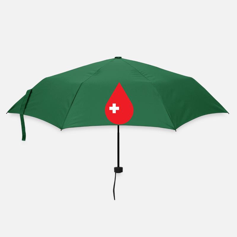 Blut spenden, Blutspendedienst, Blutspender - Regenschirm (klein) - Flaschengrün