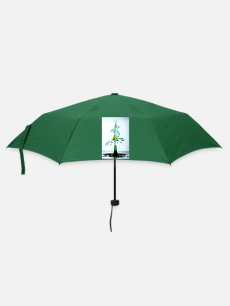 Bespritzen - Regenschirm (klein) - Flaschengrün