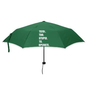 birthday present idea anonymous mask sayings cool - Regenschirm (klein) - Flaschengrün - Vorne
