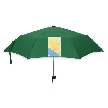 Bosnien und Herzegowina Karte - Regenschirm (klein) - Flaschengrün - Vorne
