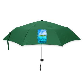 Fiji Wasser Insel Strand - Regenschirm (klein) - Flaschengrün - Vorne
