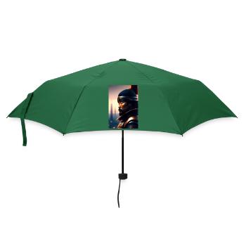 Futuristische Samurai - Regenschirm (klein) - Flaschengrün - Vorne
