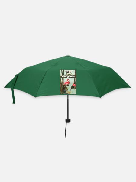 Flordas Everglades-Reiseplakat - Regenschirm (klein) - Flaschengrün