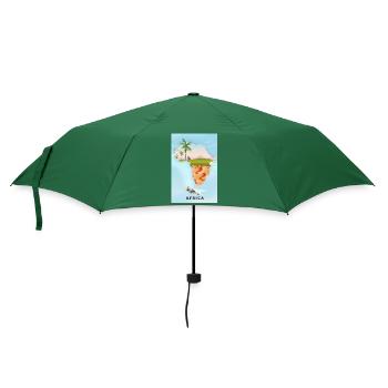 Karte von Afrika - Regenschirm (klein) - Flaschengrün - Vorne