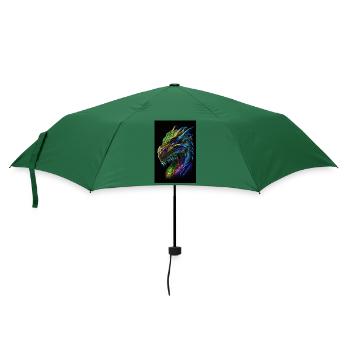 weiblicher Drache - Regenschirm (klein) - Flaschengrün - Vorne