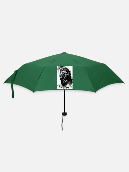 Löwe - Regenschirm (klein) - Flaschengrün