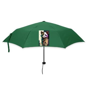Inkpunk Panda 2 - Regenschirm (klein) - Flaschengrün - Vorne