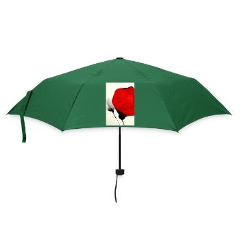 Mohnblume - Regenschirm (klein) - Flaschengrün - Vorne