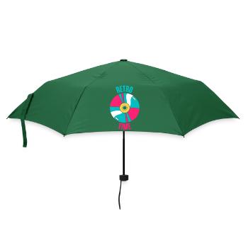 Retro-Zeit - Regenschirm (klein) - Flaschengrün - Vorne