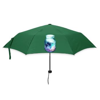 Platz in einem Glas - Regenschirm (klein) - Flaschengrün - Vorne