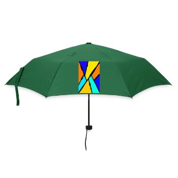 Abstrakte Kunst - Regenschirm (klein) - Flaschengrün - Vorne