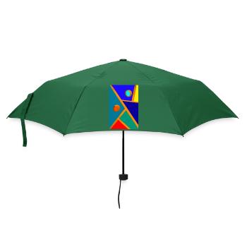 Abstrakte Kunst - Regenschirm (klein) - Flaschengrün - Vorne