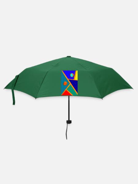 Abstrakte Kunst - Regenschirm (klein) - Flaschengrün