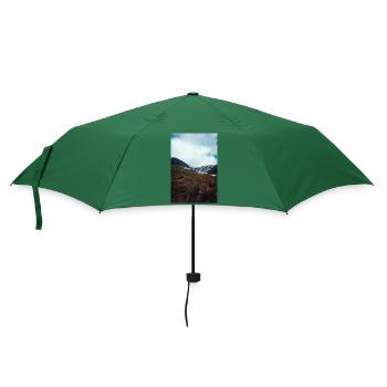 Zauberhafte Winternacht - Regenschirm (klein) - Flaschengrün - Vorne