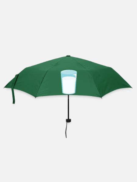 Glas Milch - Regenschirm (klein) - Flaschengrün