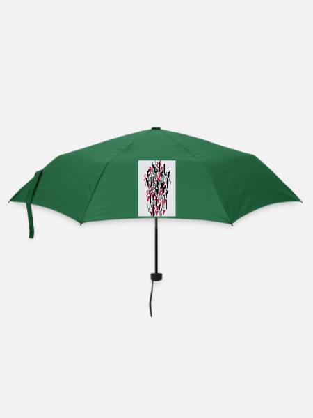 Camouflage Kunst Rot Gaming - Regenschirm (klein) - Flaschengrün