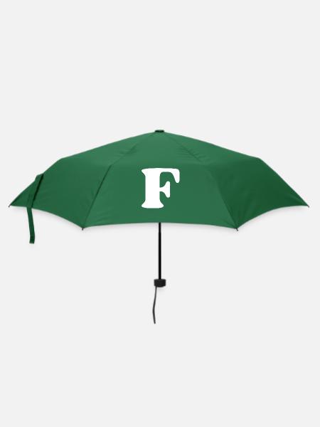 Buchstabe f - Regenschirm (klein) - Flaschengrün