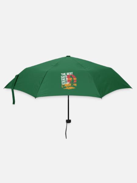 Abenteuer im Boden entdecken - Regenschirm (klein) - Flaschengrün