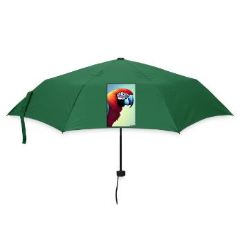 Papagei Papageien Vogel Vögel Ara Tier Wildtier - Regenschirm (klein) - Flaschengrün - Vorne