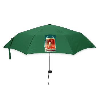 Gelee-Weihnachtsmann - Regenschirm (klein) - Flaschengrün - Vorne