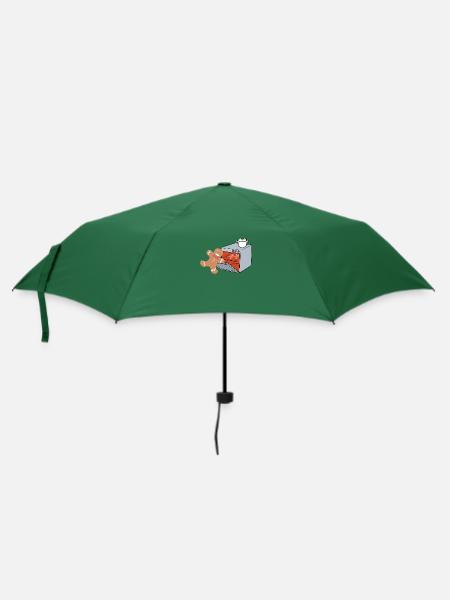Lebkuchenmann im Ofen - Regenschirm (klein) - Flaschengrün