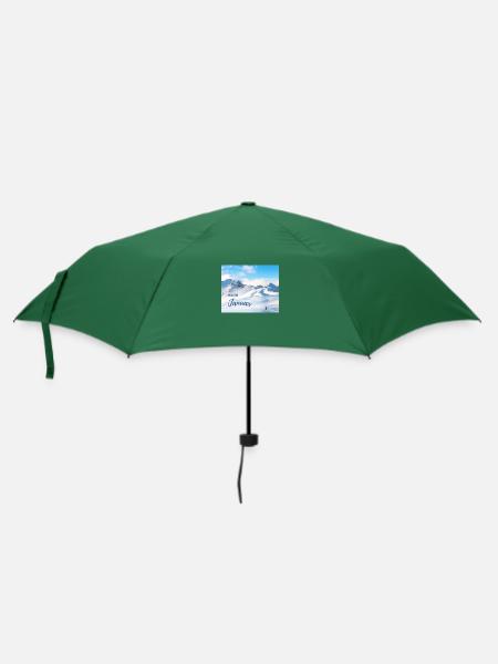 Hallo Januar - Regenschirm (klein) - Flaschengrün