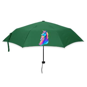 Unicorn Mädchen Einhorn Fabeltier Einhörner - Regenschirm (klein) - Flaschengrün - Vorne