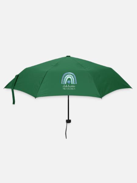 Ich hasse Menschen - Regenschirm (klein) - Flaschengrün