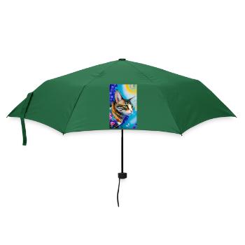 Wunderbare kurzhaarige Hauskatze - Regenschirm (klein) - Flaschengrün - Vorne
