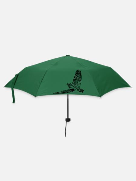 Papagei - Regenschirm (klein) - Flaschengrün