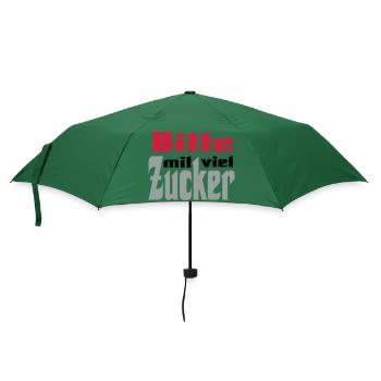 Bitte viel Zucker - Regenschirm (klein) - Flaschengrün - Vorne